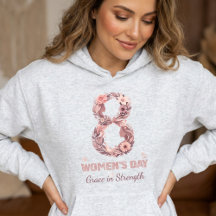 Graça na Força Dia das Mulheres Floral 8 de Março