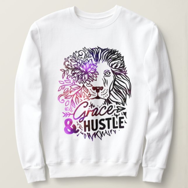 Moletom Grace e Hustle Lion Sweatshirt (Frente do Design)