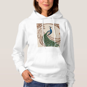 Moletom Graceful Peacock: Art Nouveau Vetor Art