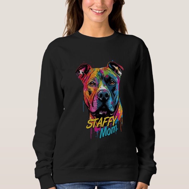 Moletom Graffiti American Staffordshire Terrier Mom Staffy (Frente)