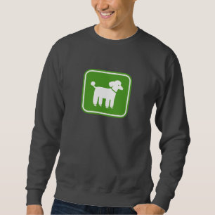Moletom Gráfica de Poodle (Verde)
