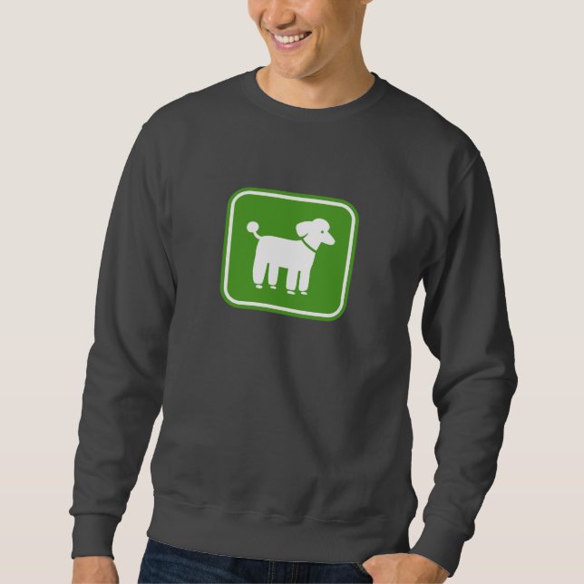 Moletom Gráfica de Poodle (Verde) (Frente)