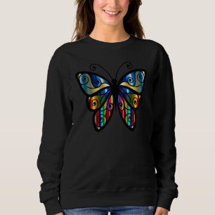 Moletom Gráfico Colorido Bonito Para Mulheres Monarca, Mas