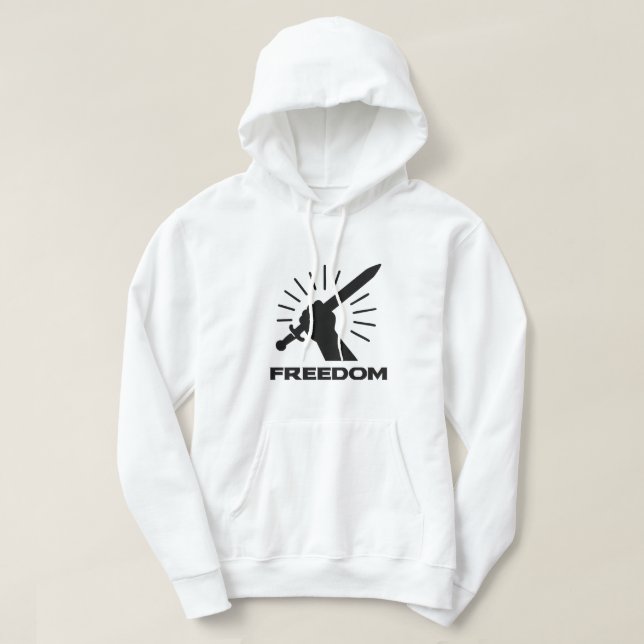 Moletom gráfico da espada da liberdade (Frente do Design)