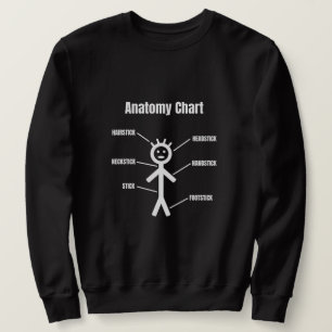 Moletom Gráfico de Anatomia do Stickman
