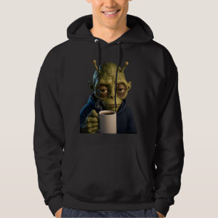 Moletom Gráfico de Café da Manhã de Alien Cansado