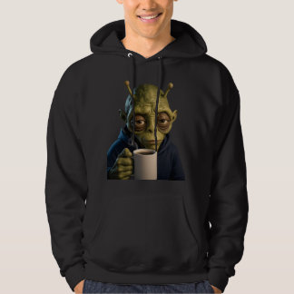 Moletom Gráfico de Café da Manhã de Alien Cansado