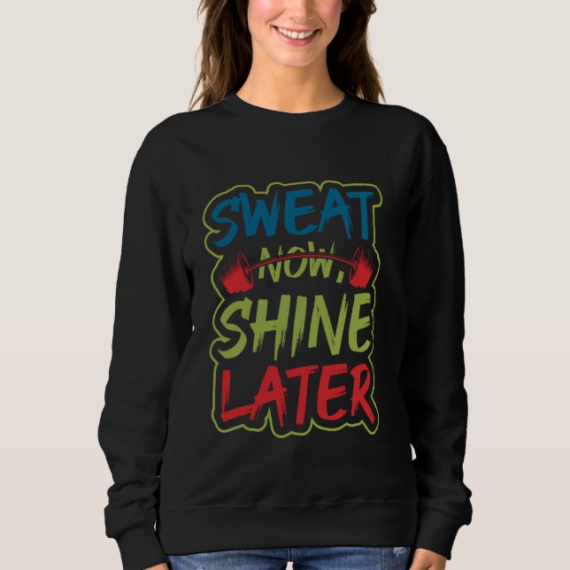 Moletom Gráfico de Motivação do Workout Mais Tarde (Frente)