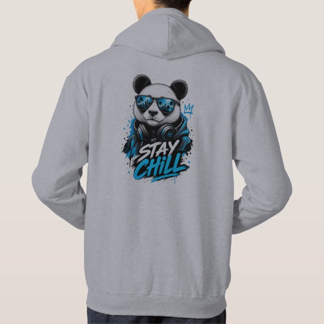 Moletom Gráfico do Panda 'Fique Tranquilo' (Verso)