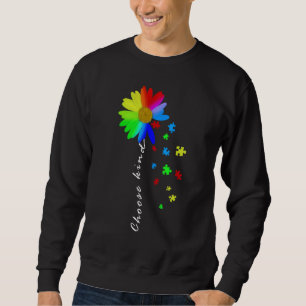 Moletom Gráfico Floral Autismo Sensibilização Daisy Flower