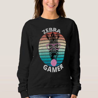 Moletom Gráfico Zebra Gamer Para Gamers Crianças Homens &