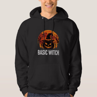 Moletom Gráficos Básicos de Halloween Feiticeira Abóbora L