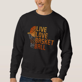 Moletom Gráficos de Basquete Viver Amor