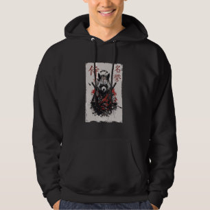 Moletom Gráficos de Guaxinim Samurai Guerreiro, Arte Japon