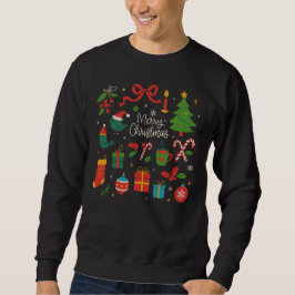 Moletom Gráficos de Natal Minimalistas Elegantes Desenhado