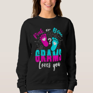 Moletom Gramas Rosa Ou Azuis Te Ama Sexo Reveal Baby Pa