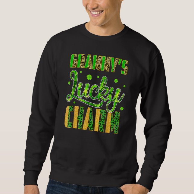 Moletom Gramática Gira S Sorte Charme Leopard Shamrocks Ru (Frente)