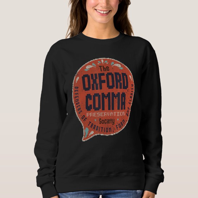 Moletom Gramática Inglesa Oxford Comma (Frente)