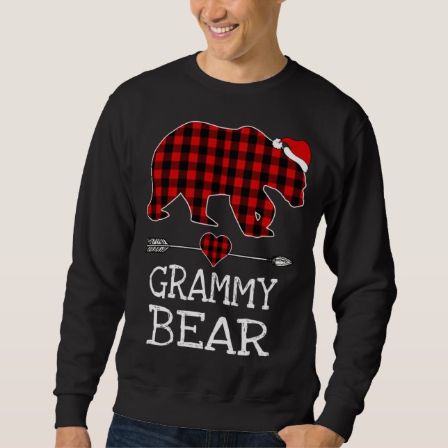 Moletom Grammy Bear Buffalo Xadrez Papais noeis Seta Fa De (Frente)