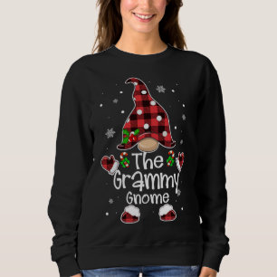 Moletom Grammy Gnomo Red Xadrez Matching Family Natal P