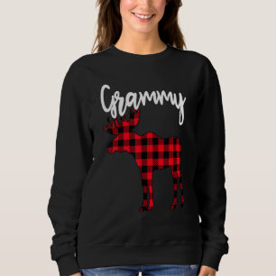 Moletom Grammy Moose Buffalo Red Xadrez Natal Pajama Fa
