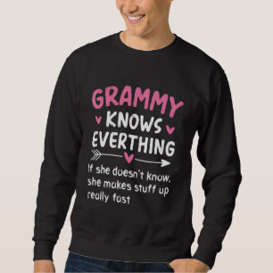 Moletom Grammy Sabe Tudo O Dia de as mães Vintage Grand