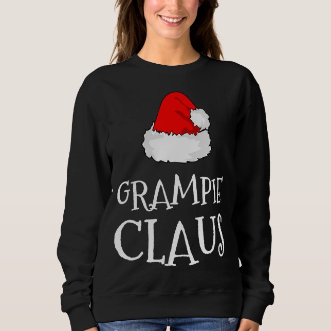 Moletom Grampie Claus Christmas Hat Family Group Combinaçã (Frente)
