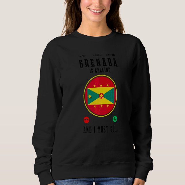 Moletom Granada Está Chamando E Eu Devo Ir  Bandeira de Gr (Frente)