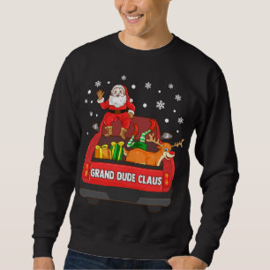 Moletom Grand Dude Claus Red Truck Papais noeis Reindeer E