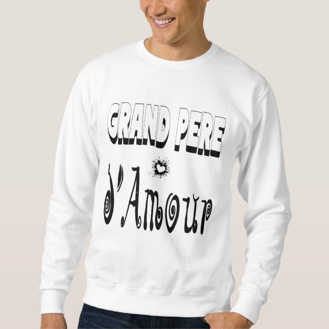 Moletom Grand Père d'Amour Cœur Papy (Frente)