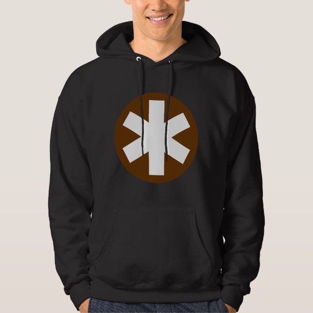 Moletom Grande Asterisco - Castanho e Branco (Frente)