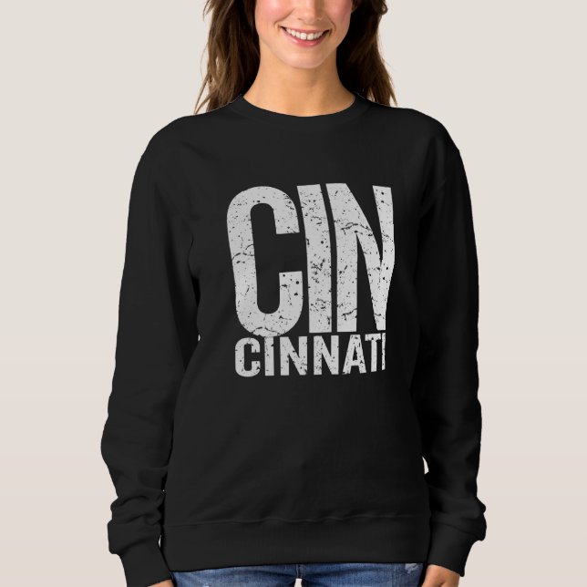 Moletom Grande Impressão Cincinnati Ohio Cinci Orud Cincin (Frente)