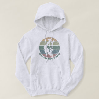 Moletom Grande Lagoa Ilha NH Emblema do Lago Vintage Retro