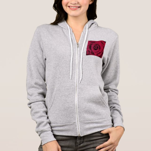 Moletom Grande Rosa vermelha (Frente)