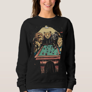 Moletom Grandes Gatos Jogando Bilhar Bola 8 Animal