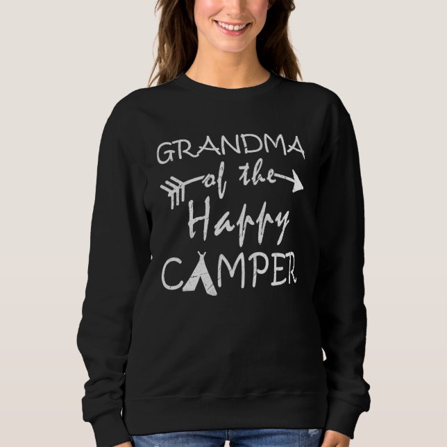Moletom Grandma Of The Happy Camper  for Women Camping Gig (Frente)