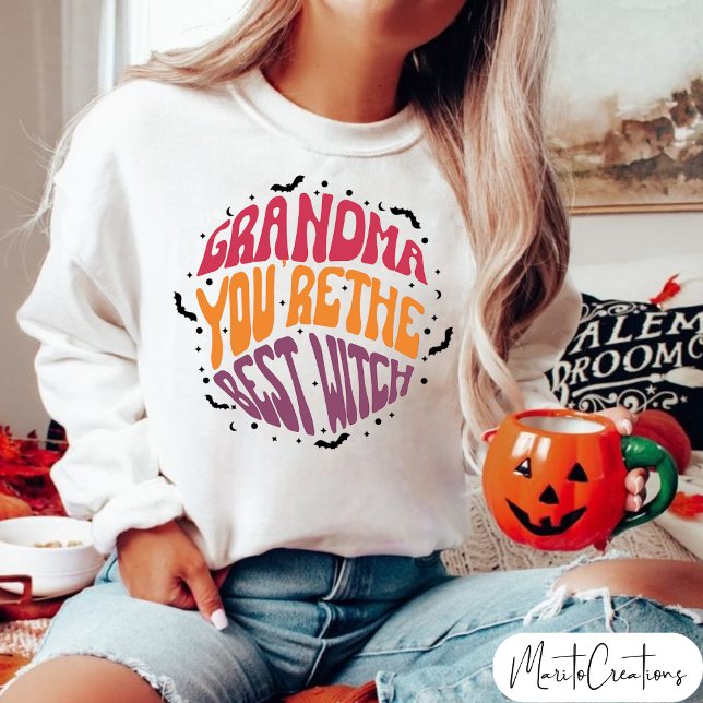 Moletom Grandma You're The Best Witch,Spooky Grandma Retro (Criador carregado)