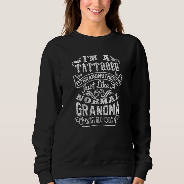 Moletom Grandmas with Tattoos Biker Grandmother Worn Look (Frente)