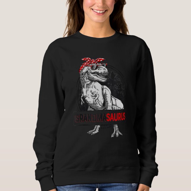 Moletom Grandmasaurus Rex Dinossauro Avó Saurus Mãe de Mãe (Frente)