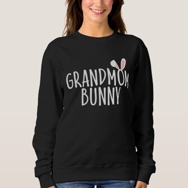 Moletom Grandmom Bunny Family Rabbit  Matching Couple East (Frente)