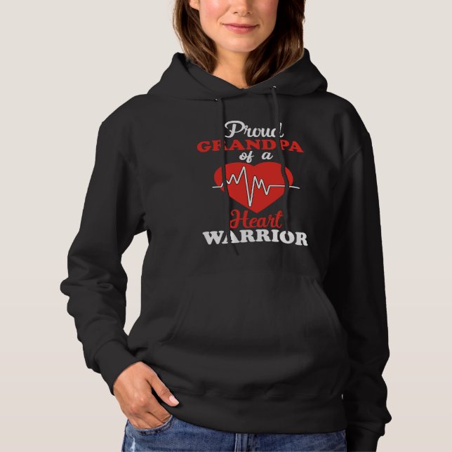Moletom Grandpa Congenital Heart Defect Warrior CHD Awaren (Frente)