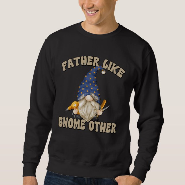 Moletom Grandpa Fathers Day Gnome Graphic For Men Barber D (Frente)