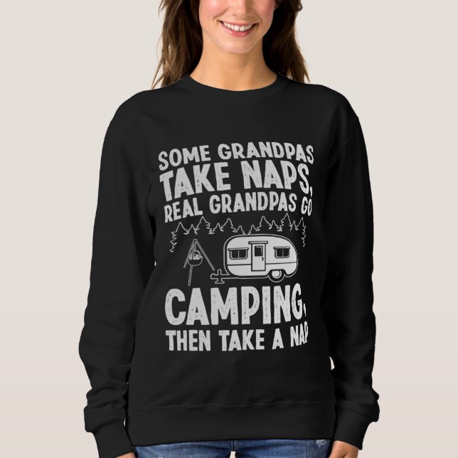Moletom Grandpa take naps real Grandpas go Camping (Frente)