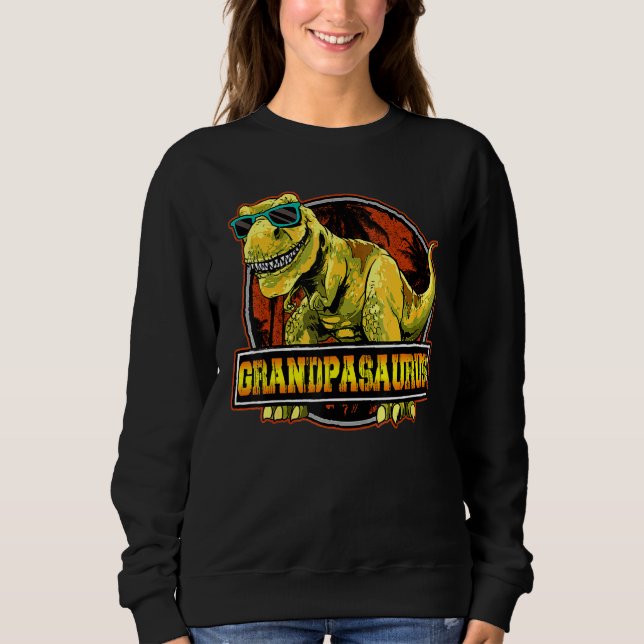 Moletom Grandpasauro Rex 2 Crianças Sunset Para Dia de os  (Frente)