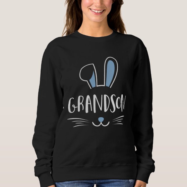 Moletom Grandson Bunny Rabbit Family Group Easter Father s (Frente)