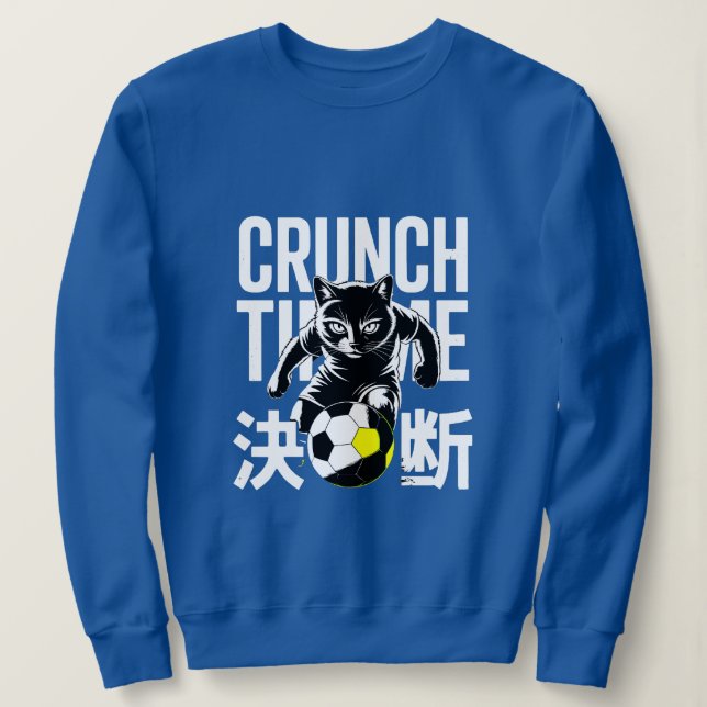 Moletom Graphic Crunch Time Soccer Cat For Athletes & Team (Frente do Design)