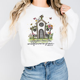 Moletom Graphic Tee For Women Christian Sweatshirt Floral