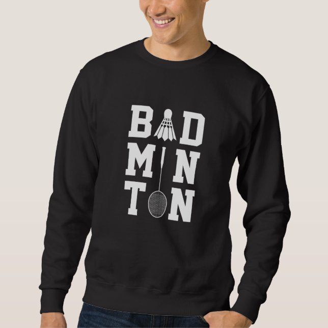 Moletom Grático de Badminton Jogador de Badminton Peteca S (Frente)