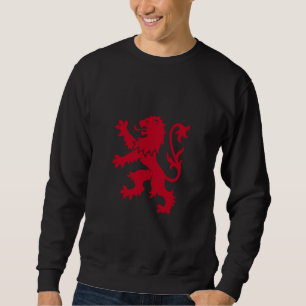 Moletom Grático Vetorial do Brasão do Leão Vermelho Rampan