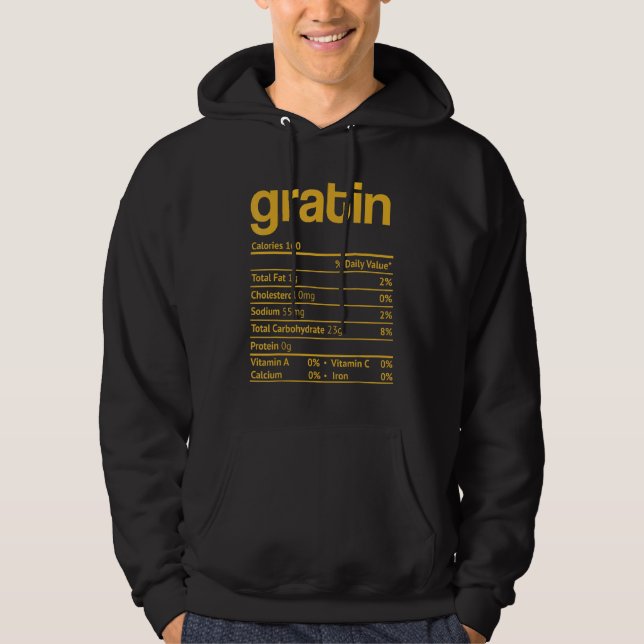 Moletom Gratin Nutrition Fact no Natal (Frente)